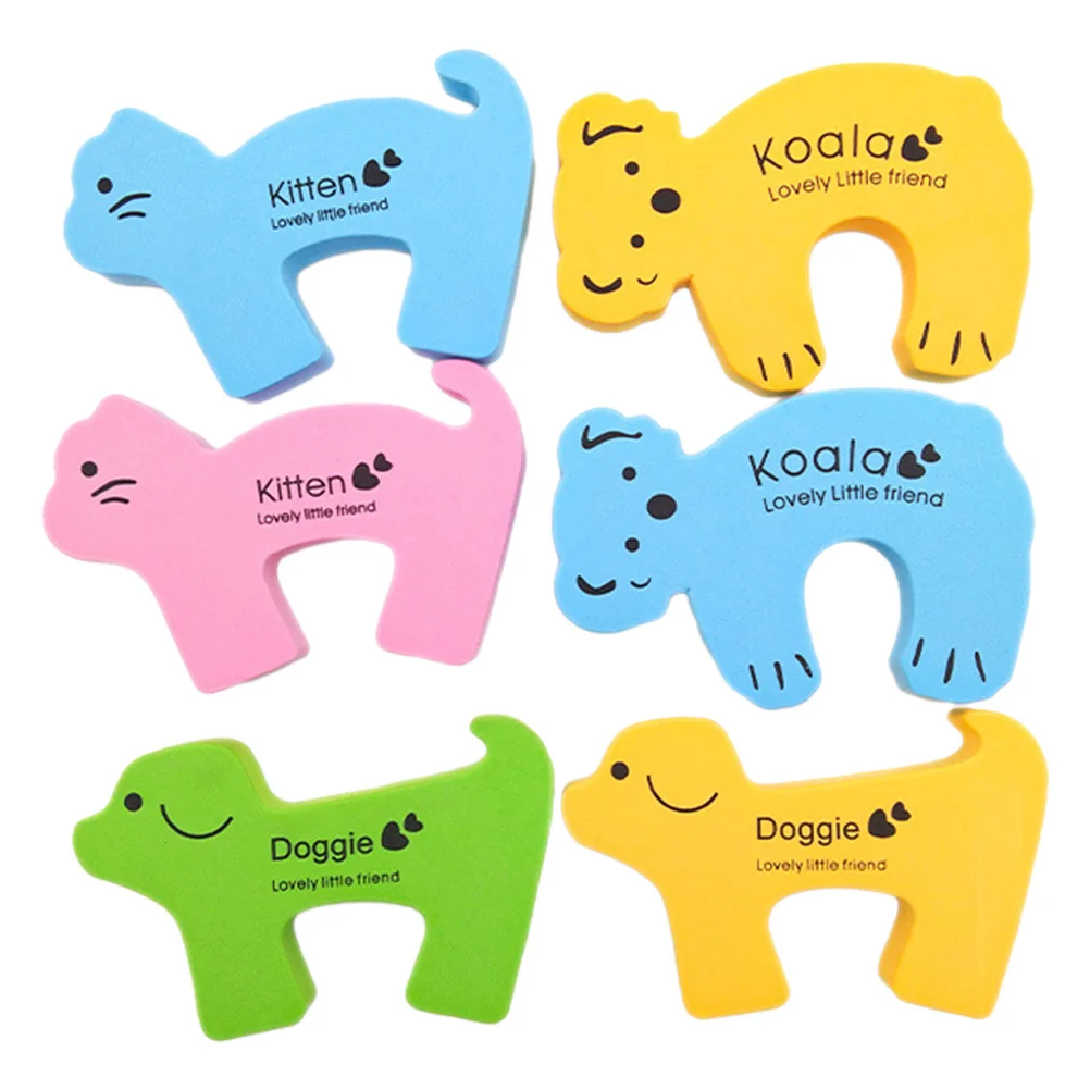 

6Pcs Cartoon Door Stopper Baby Proofing Finger Pinch Guard Safety Protector Door Slam Stopper Reliable Child Safety