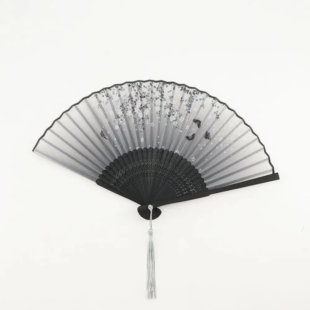 

Bamboo Folding Chinese Style Hand Held Art Craft Silk Photo Prop Tool Folding Fan Dance Hand Held Silk Fan Hand Held Flower Fan
