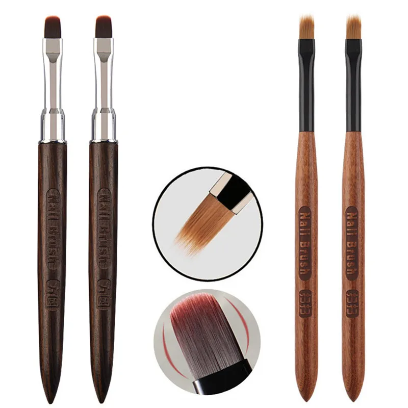 2Pcs Maniküre Pinsel Dual Verwenden Gel Gradienten Pinsel Pinceles Ultra Dünne Linie Zeichnung Stift Dual End Nail art Design malerei Werkzeuge