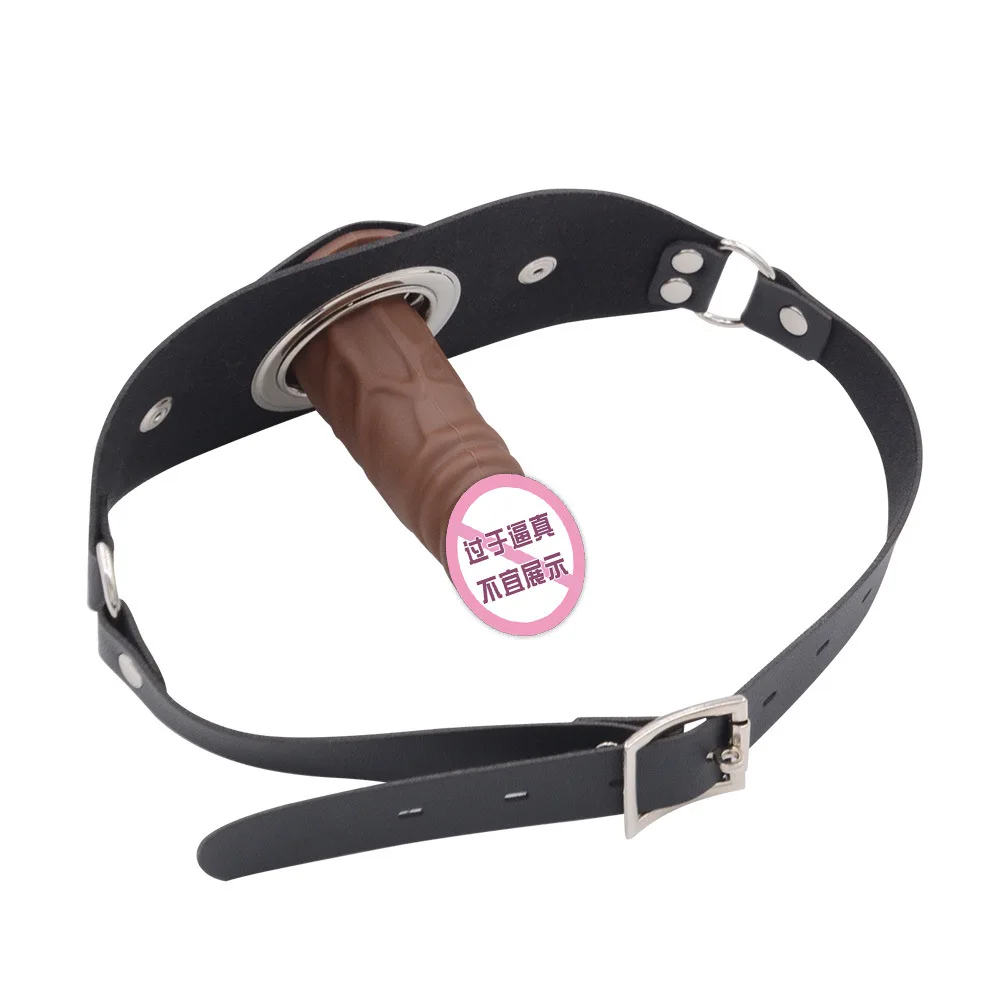 الكبار دسار لعبة الجنس BDSM الفم الكمامة الإناث الاستمناء القضيب مثليه يمكن ارتداؤها دسار زوجين SM الرقيق الفم الكمامة الاستمناء اللعب #6