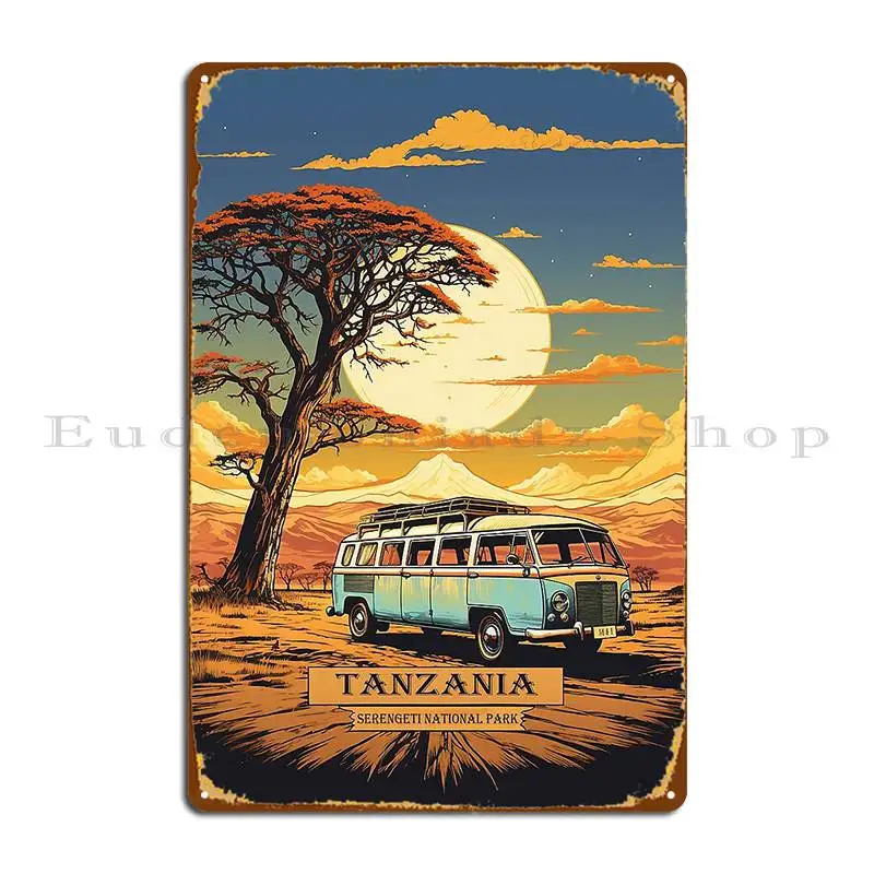 Serengeti National Park Metal Signs Cinema Print Club Wall Plaque Sign Tin Sign Poster