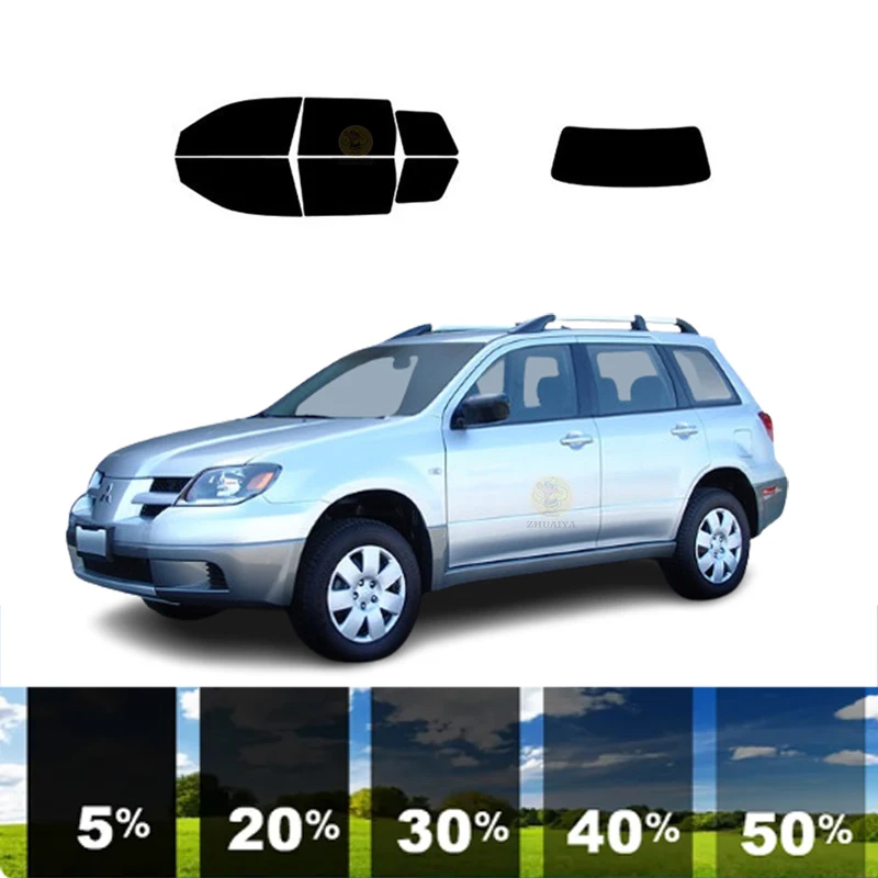 precut Removable Window Tint Film For Car 100% UVR 5%-70%VLT Heat Insulation Carbon ﻿For MITSUBISHI OUTLANDER 4 DR SUV 2003-2006