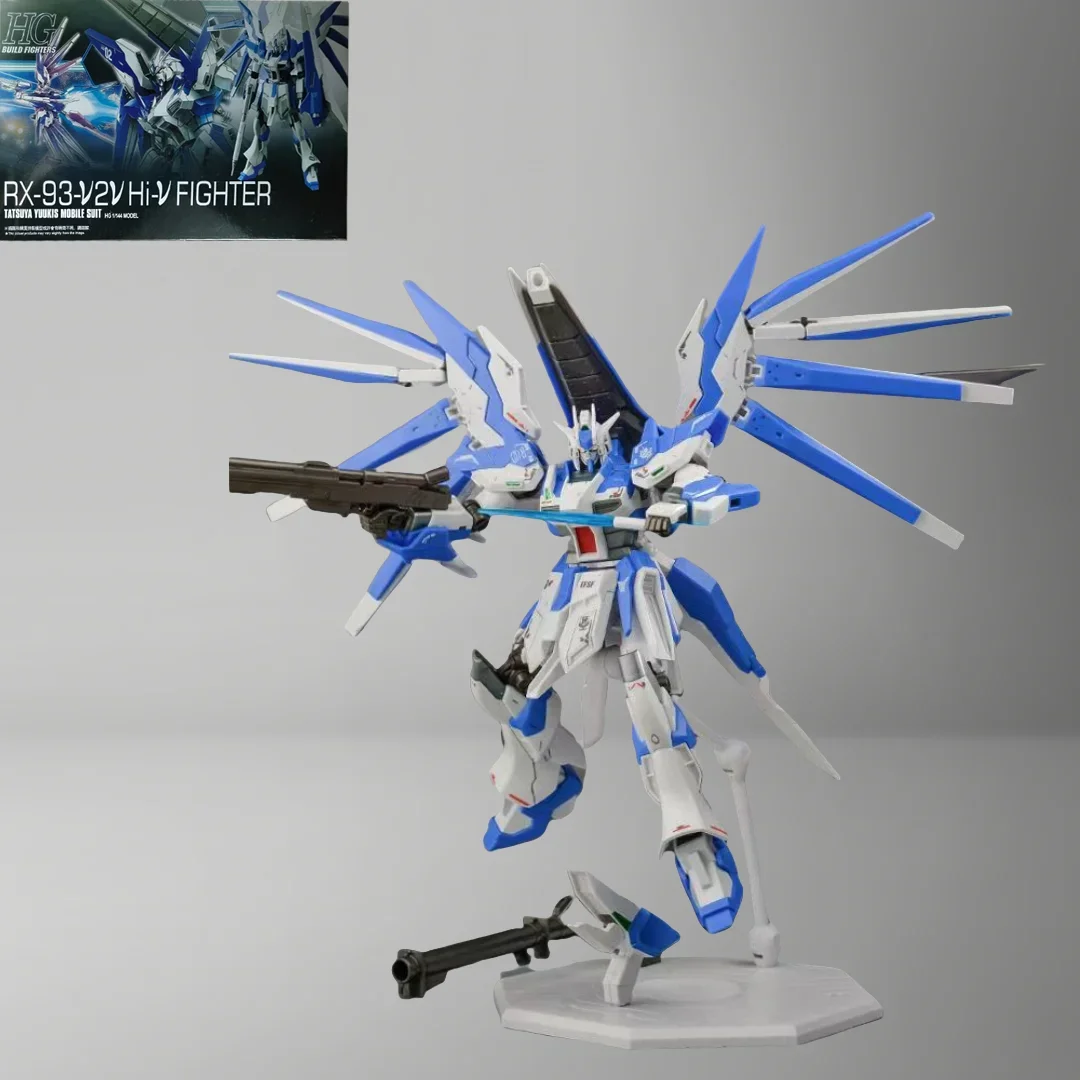 バンダイ HG 1/144 RX-93-v2 ハイ Nu ウォリアー組み立てるモデルアクションフィギュア子供のロボットのおもちゃデスクトップ装飾