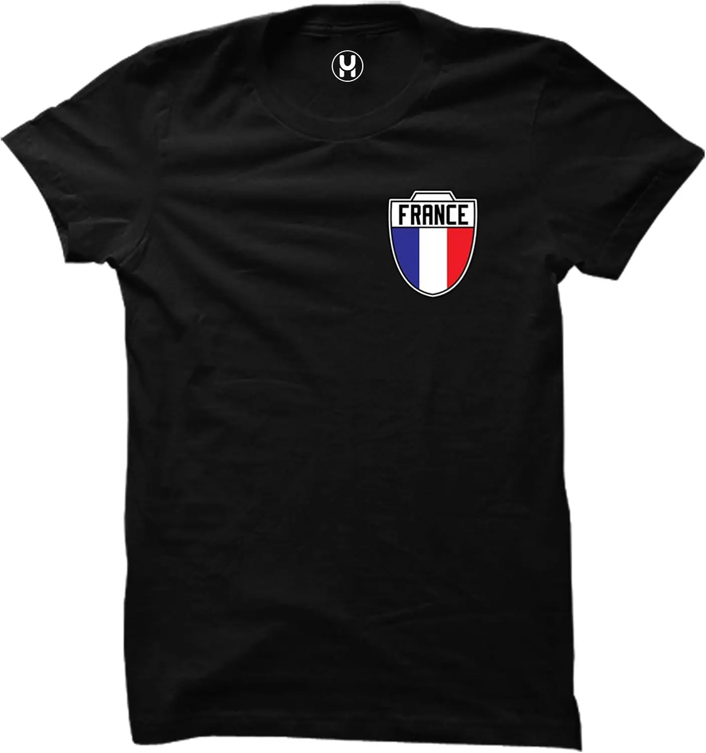 Haase Unlimited France Football Jersey - French Soccer Ladies T-Shirt (Black, Large)