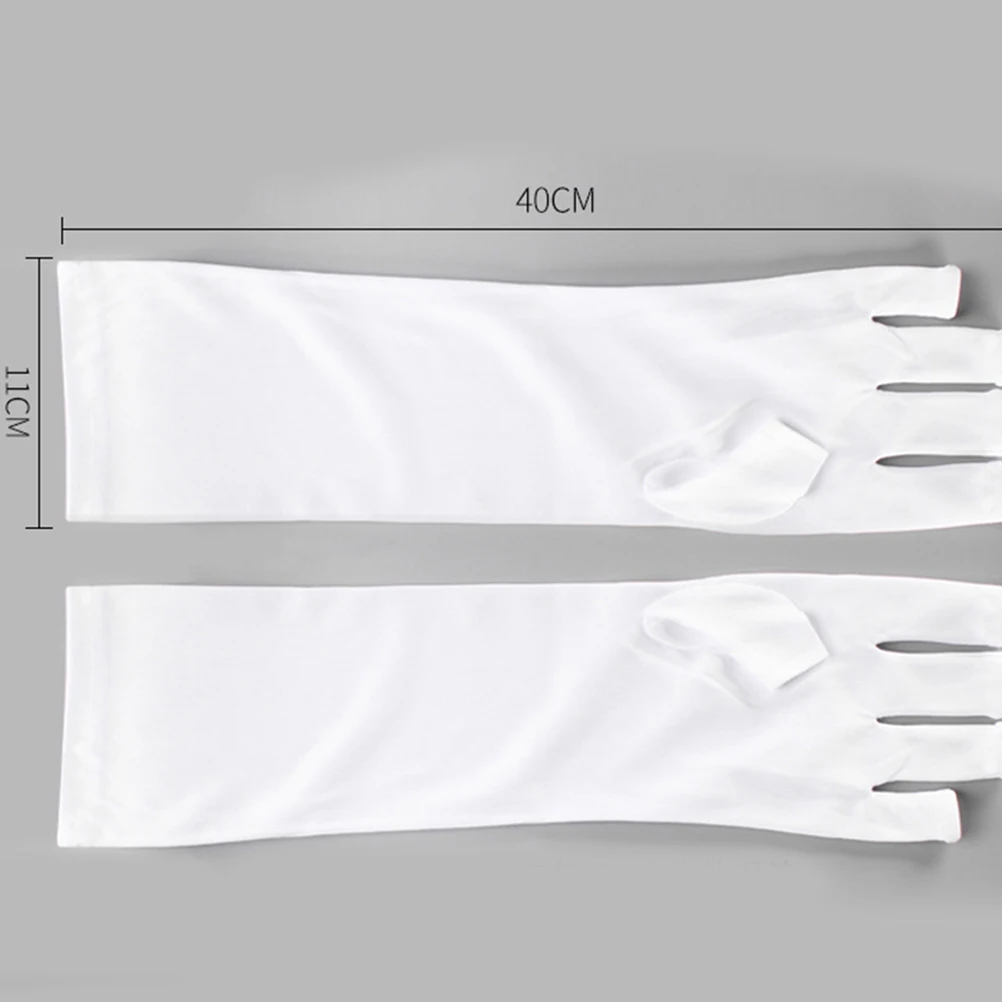 

2Pairs Uv Shield Anti Radiation Gloves Half Finger Hand Protector for Manicure Nail Art Uv Gel Half-Finger Gloves