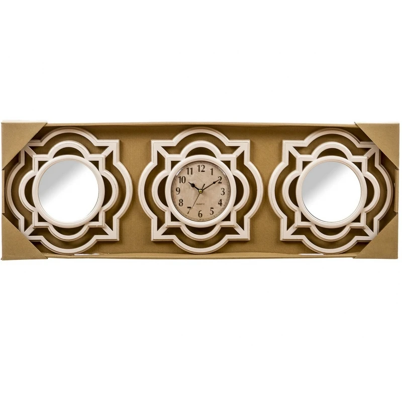 Wall mirrors set 2 wall mirrors and OMEGA clock for classic decoration. 1592592