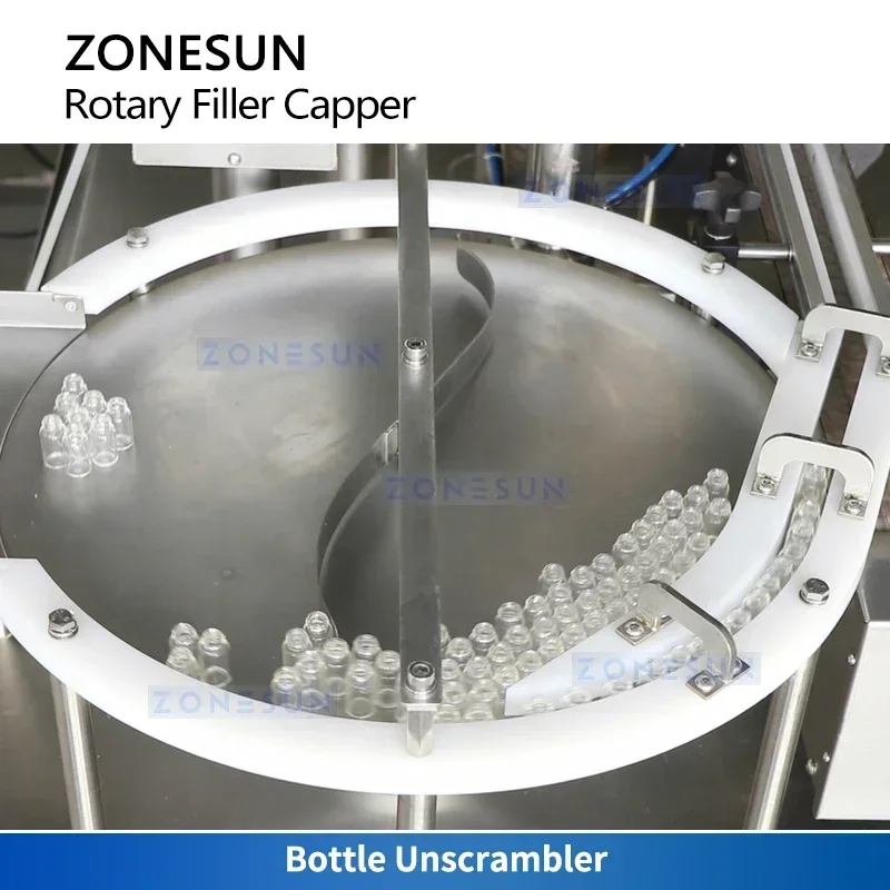 Zonesun máquina automática de enchimento e tampagem de pasta líquida, enchimento de produtos cosméticos bifásicos ZS-AFC30