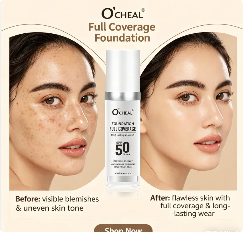 OCHEAL Easter Glow Foundation Color Changing Moisturizing Concealer Long Lasting Brightening Makeup Flawless Base