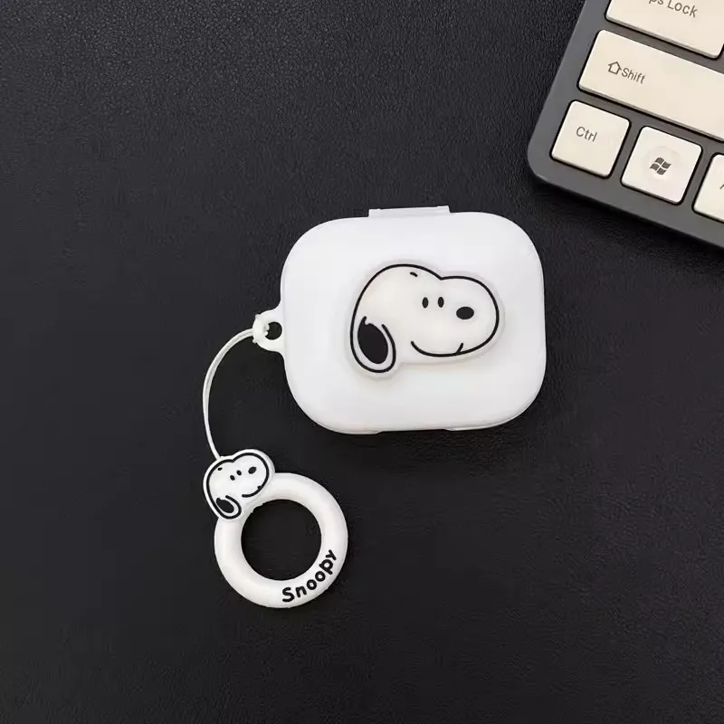 غطاء جراب سماعة أذن كرتون Miniso لسماعات Redmi Buds 5 ، سماعات أذن لاسلكية من السيليكون الناعم ، صندوق شحن ، غلاف واقي بحبل