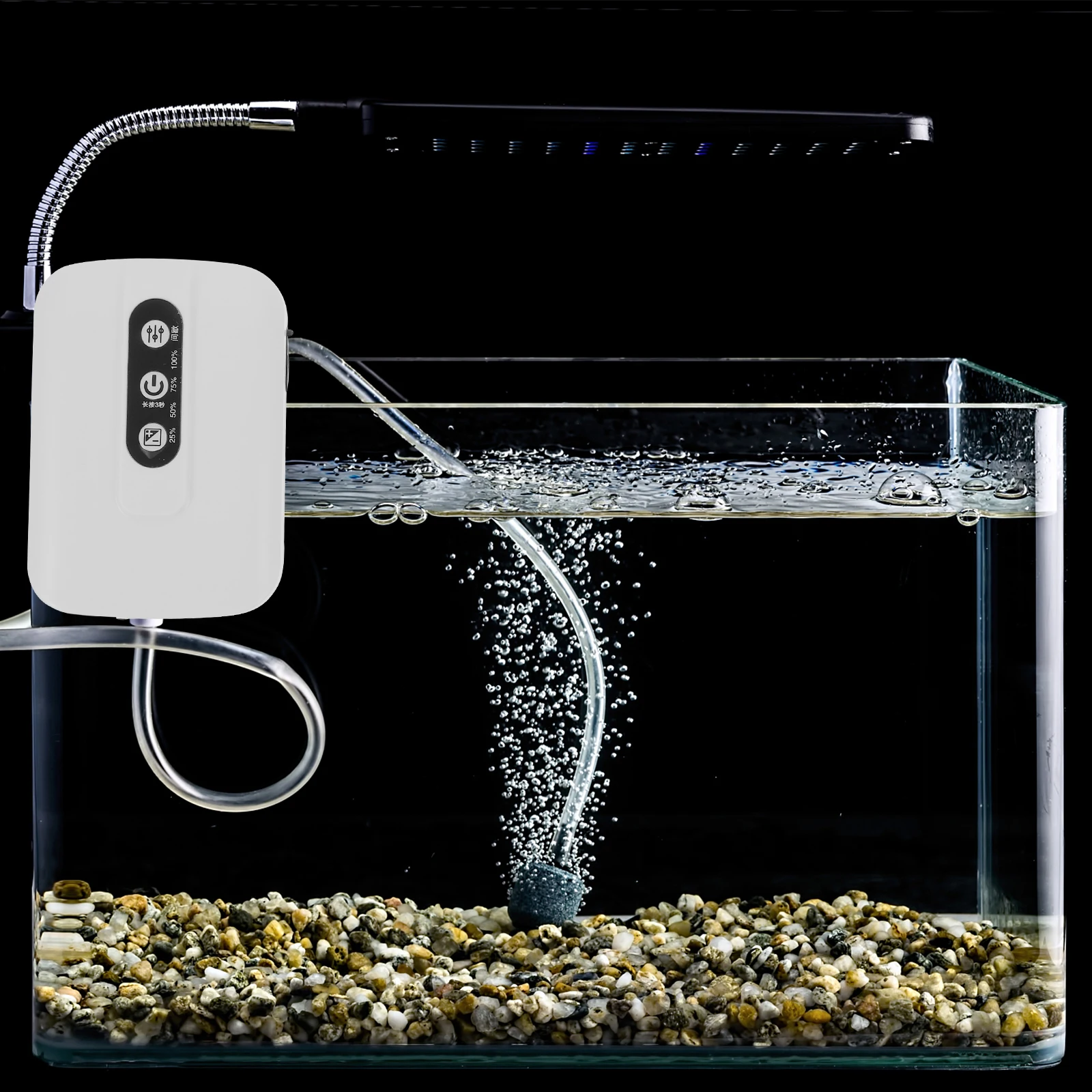 

1 Set Tank Oxygen Bubbler Small Aquarium Air Pump Portable Plastic Compact Premium Oxygenator Long Lasting Durable Beginner