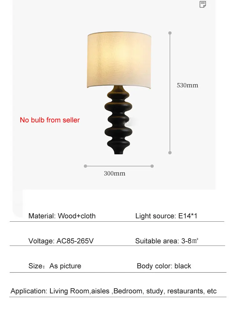 American Retro Solid Wood Wall Lamp European Style Living Room Study Bedroom Corridor Spiral Decoration Bedside Wall Light