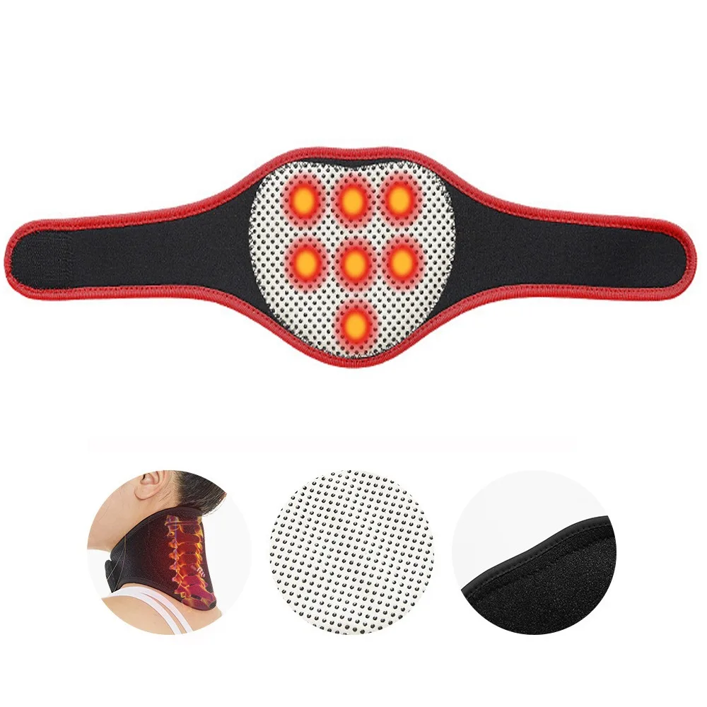 

Portable Self-Heating Neck Brace Spontaneous Heat Magnetic Therapy Magnetic Neck Support Soft Adjustable Fit Heat Therapy Brace
