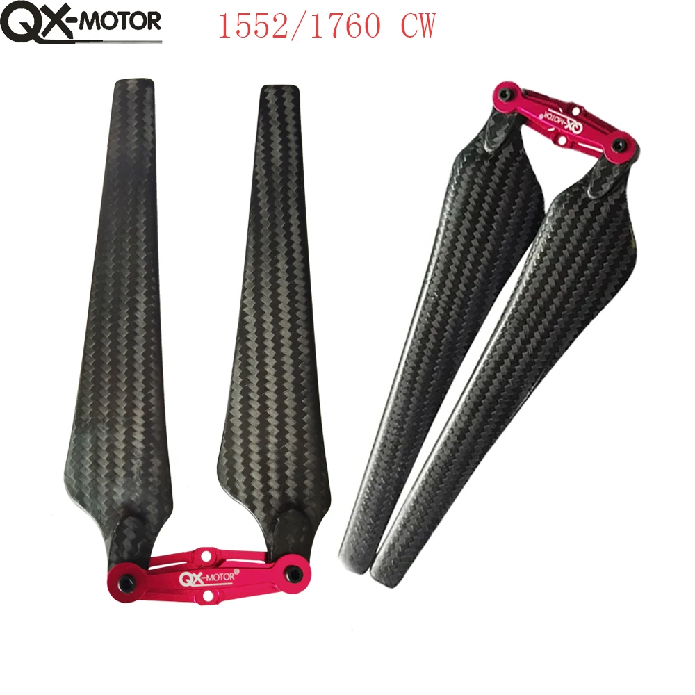 QX-MOTOR 1552 1760 15 pouces 17 pouces CW CCW fibre de carbone pliante hélice props érique pour S800 S900 S1000 EVO Multicopter