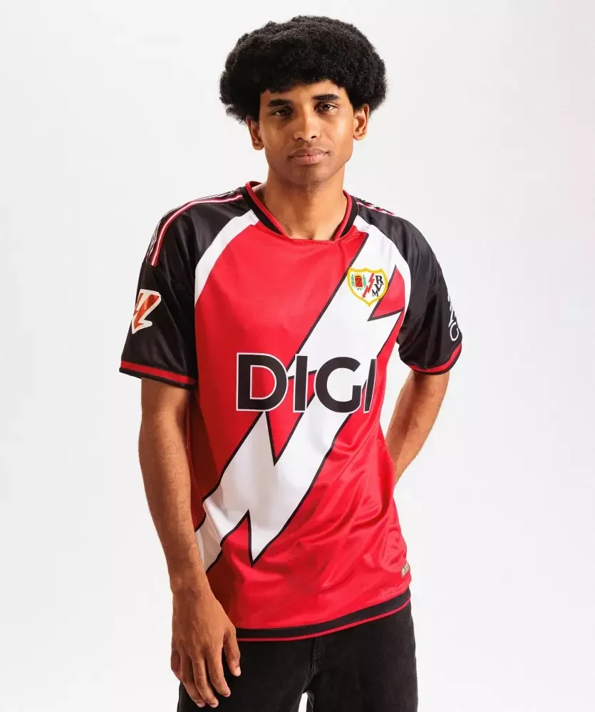 Camiseta de Fútbol Rayo Vallecano para Hombre y Mujer, Temporada 2026-27, Transpirable, Secado Rápido, para el Hogar y Deportes, Camiseta Familiar