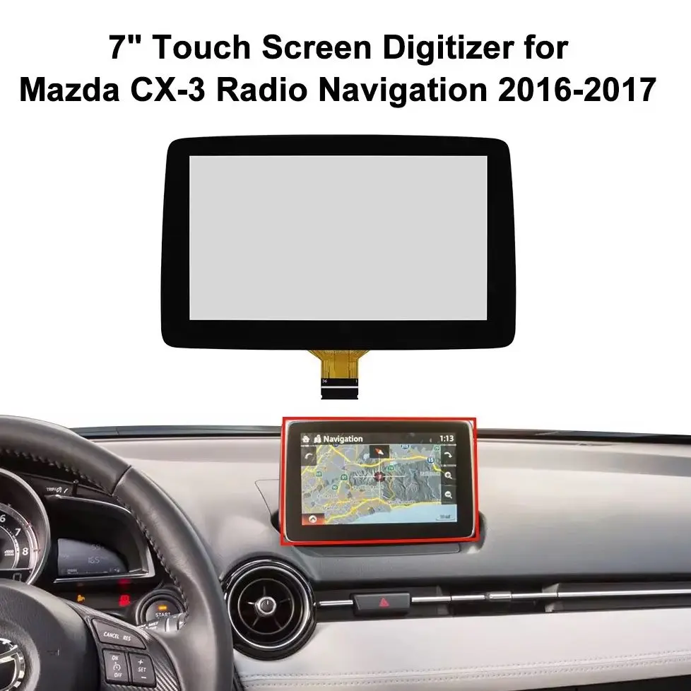 Armaturenbrett LCD 7" Touchscreen-Digitizer für Mazda 3 CX-3 CX-5 CX-8 MX-5 Radio-Navigation BHP1611J0D – Detail 6