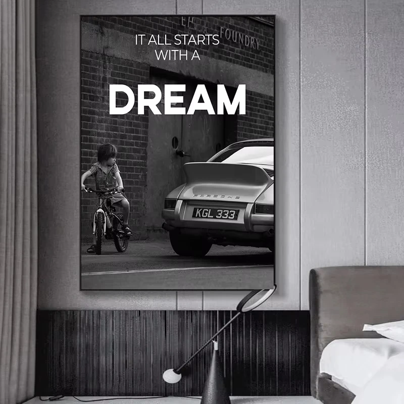 الحيوان تحفيزية إقتباس قماش اللوحة المشارك طباعة الأسد الأسماك الأحلام العقل هو كل شيء جدار صورة فنية ديكور غرفة المعيشة #2