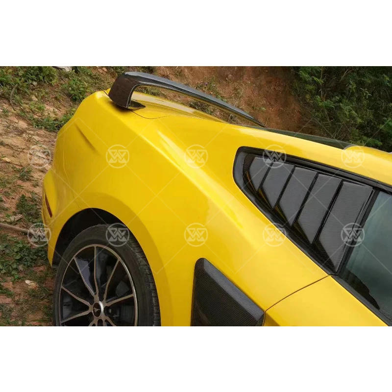 

Carbon Fiber Rear Louver Cover For Ford Mustang ROBOT Style Car Side Vent Spoiler Windscreen Car Rear Blinds Cover Body Kit