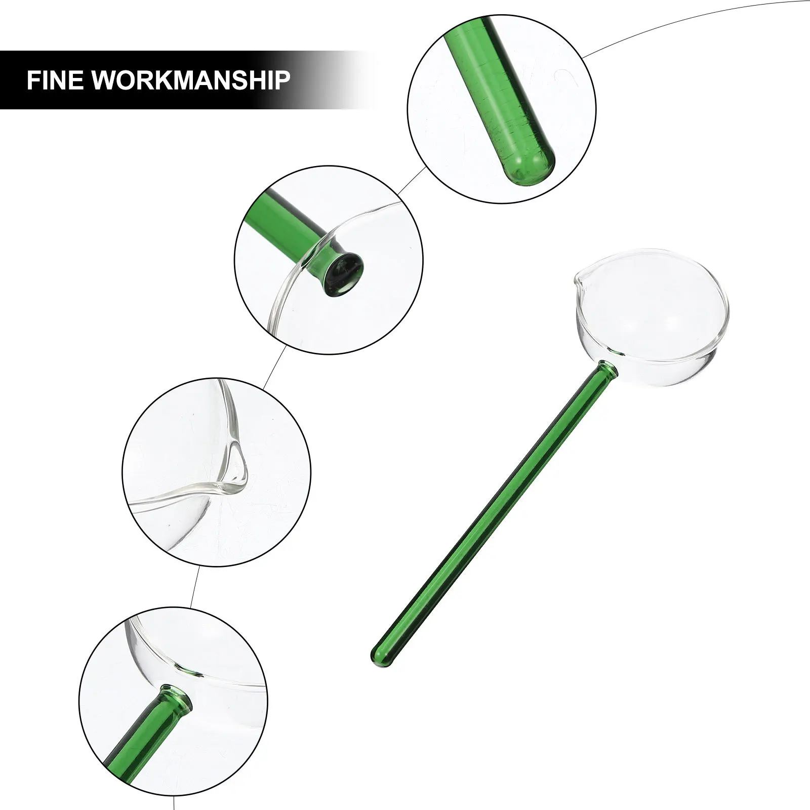 

Glass Spoon 1 Piece Creative Elegant Dessert Spoon for Soup Honey Ice Cream Coffee Stirring Transparent Kitchen Utensil Dinner