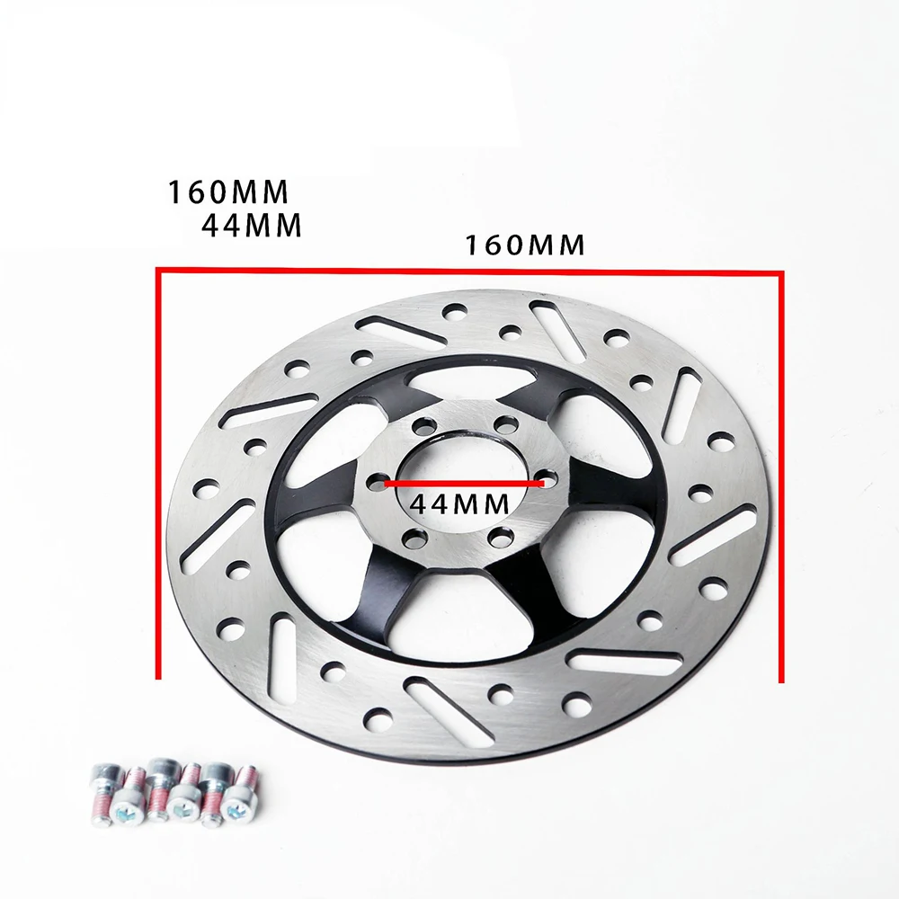 160mm Brake Disc  Electric Scooter Brake Spare 6 Holes Parts Raised Rotor Thickened Discs Scooter Disc Brake Scooter Accessories