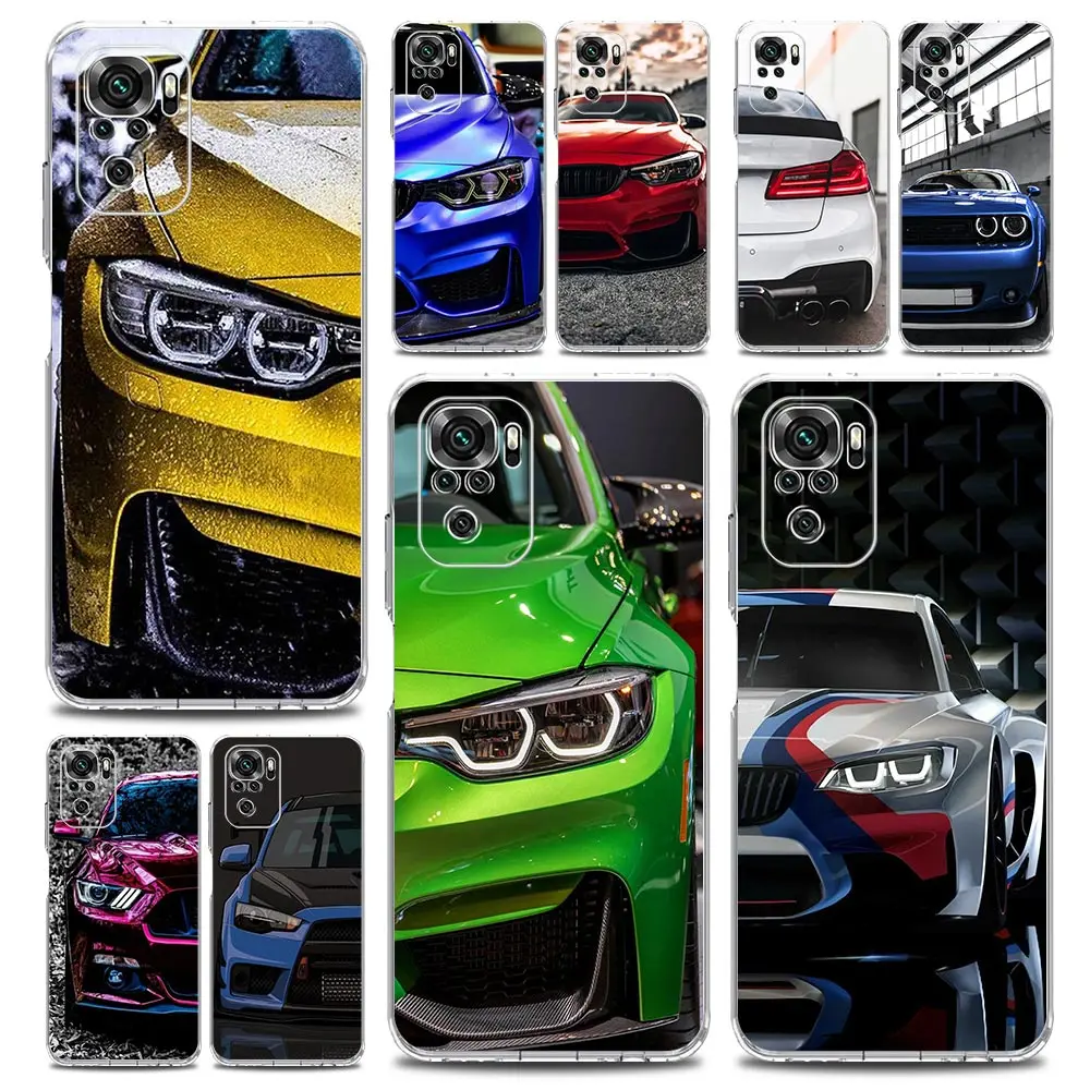 Sport Car Golf 7 Clear Phone Case For Xiaomi Redmi Note 12 5G 9S 9 8 10 11 Pro+ 9T 8T 10C 9C 9A 7 Pro Soft Silicone Back Cover