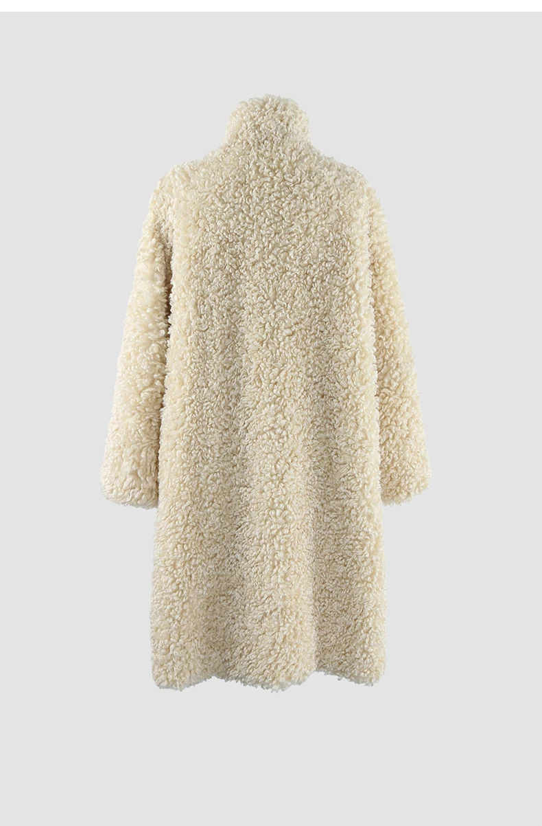 Nerazzurri Winter Long Oversized Fuzzy Thick Warm Soft Fluffy Faux Fur Coat Women Single Breasted Loose Casual Korean Fashion