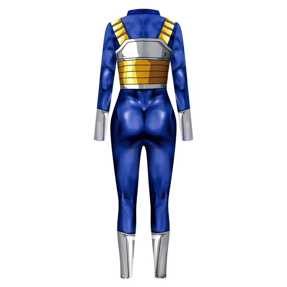 Impressão Anime Fancy Outfit para homens, manga comprida, traje cosplay, macacão masculino musculoso, macacão Zentai apertado, adulto