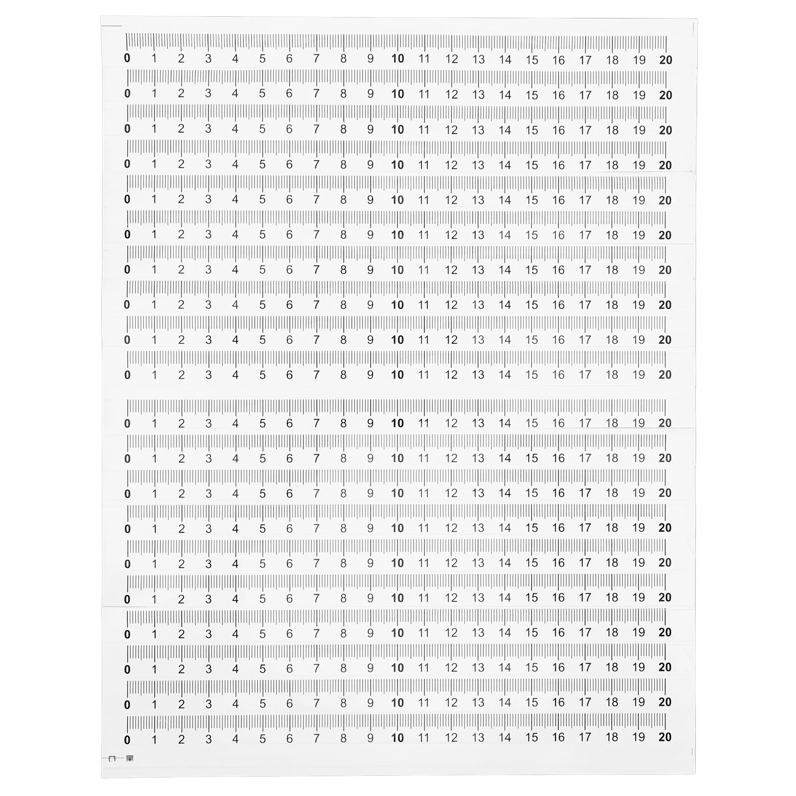 

20 Pcs Ruler Sticker Self Adhesive Measuring Tape Transparent Waterproof Workbench Tool 0 20cm Metric Scale