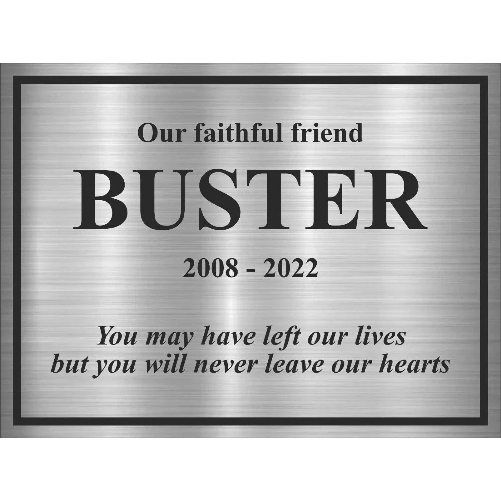 Customized Aluminum Composite Panel Personalised Pet  Plaque in & Various Sizes