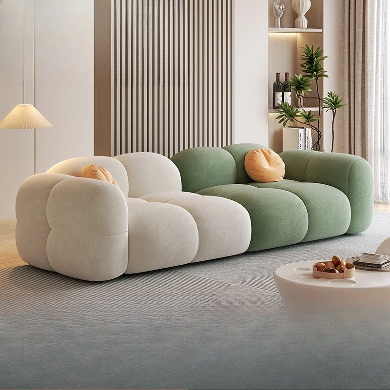 

Art sofa baby velvet straight row double triple small apartment rental apartment living room jelly sofa