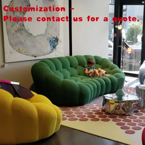 custom.Atunus Italian Modern Luxury Living Room Furniture Couch European Accent Curved Legless 3 Seater Roche Bobois Bubble Sofa