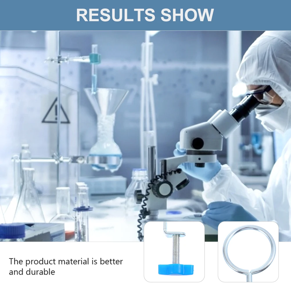 

3Pcs Laboratory Iron Retort Clamp Sturdy Acid Alkali Resistant Closed Extension Stand Beakers Flask Support