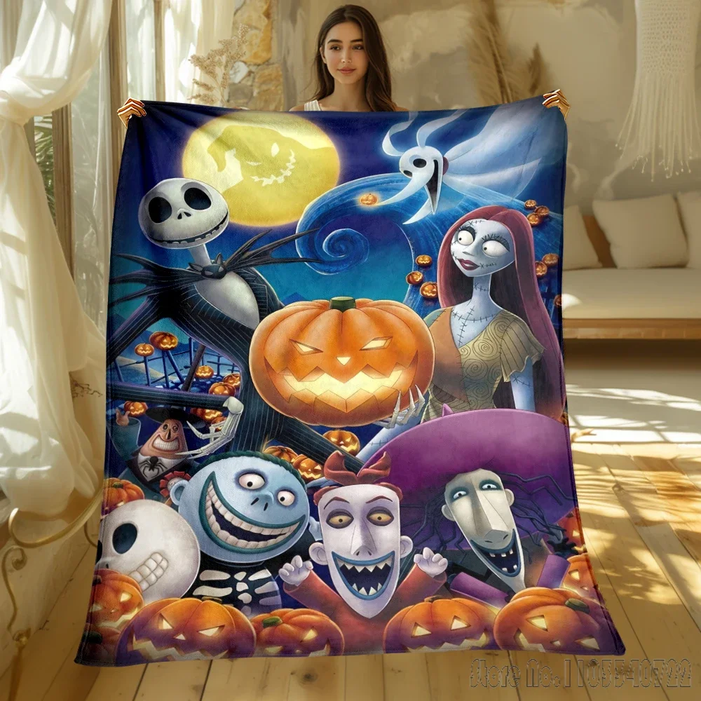 Film The Nightmare Before Christmas Cartoon Blanket Throw for Bed Sofa Decor Fleece Nap Blankets Boys Girls Children Gift