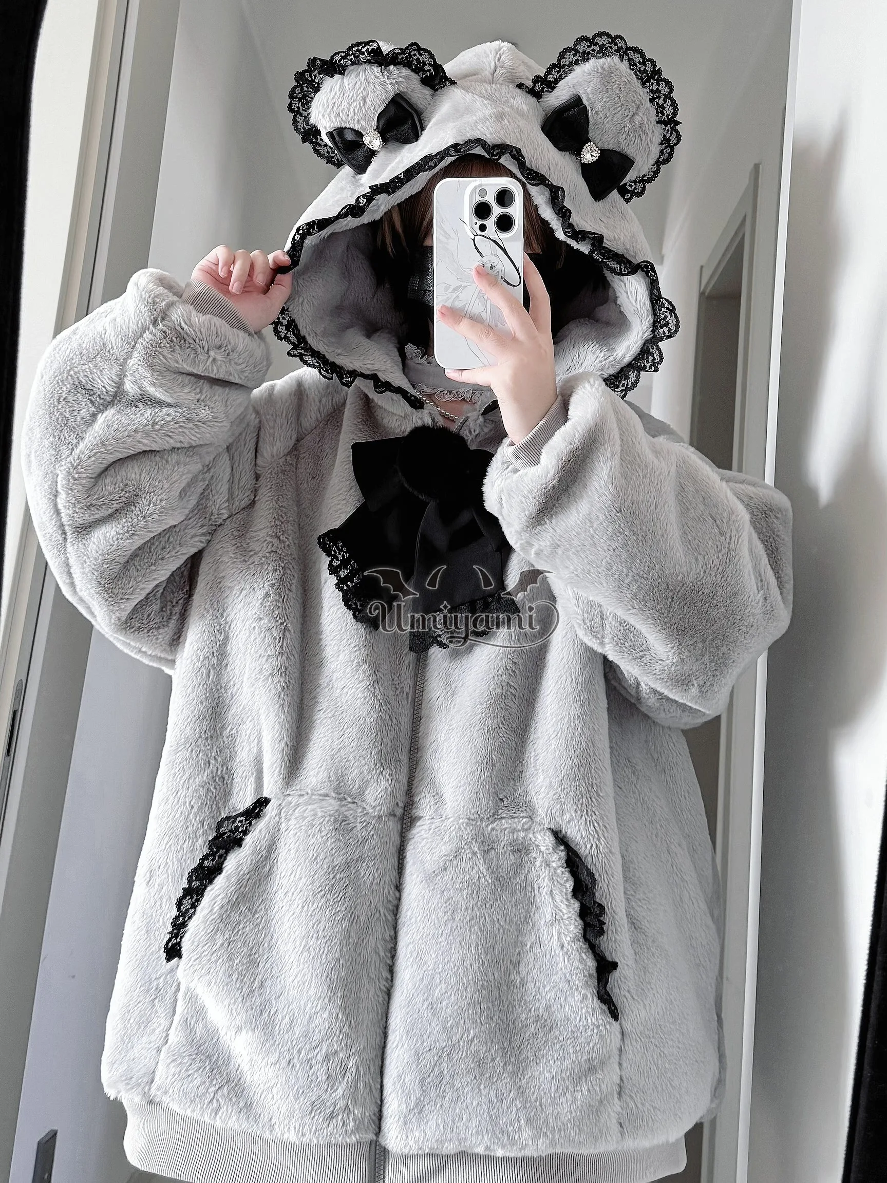 Subcultura estética Punk dulce moda fresca chaqueta de piel sintética para mujer abrigo de piel gruesa de felpa de invierno Sudadera con capucha Y2K