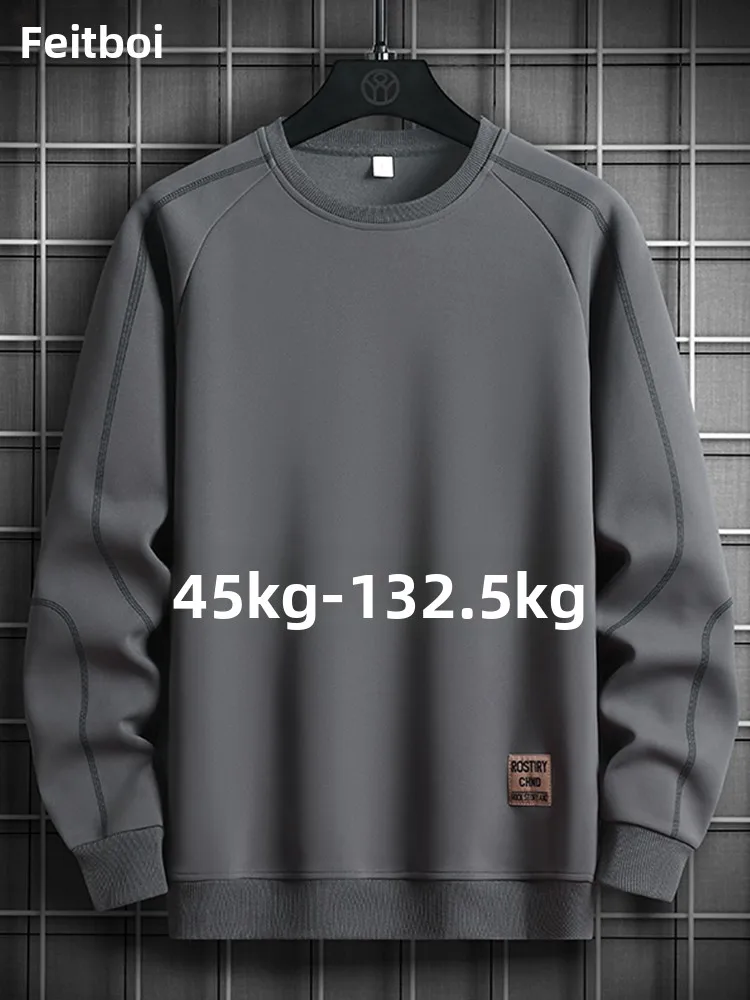 

Мужская толстовка большого размера с флисовой подкладкой, длинными рукавами, модная, простая, теплая, свободного кроя, осенне-зимняя, новинка