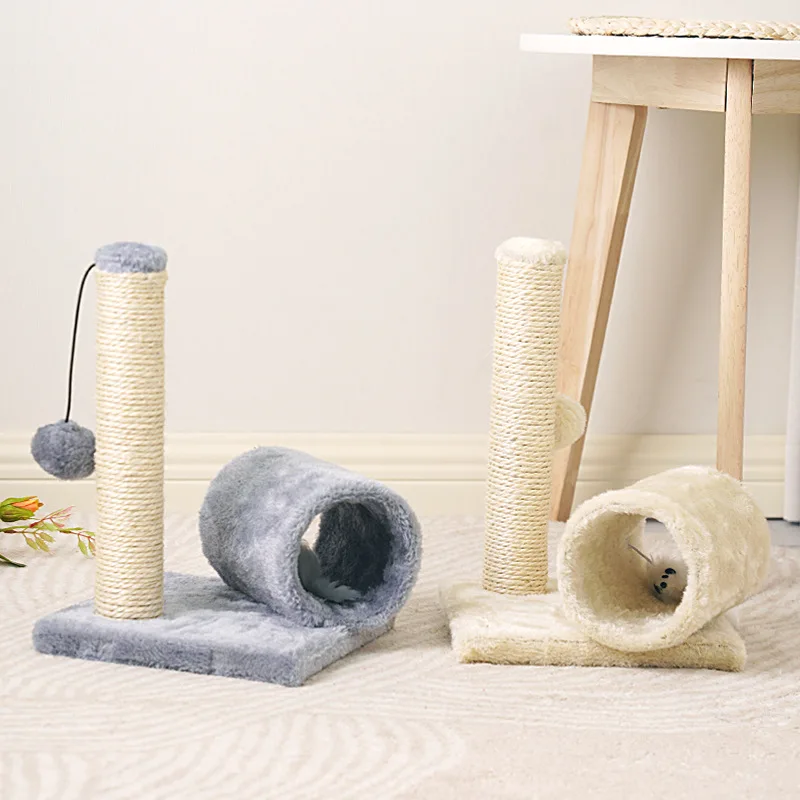 

Cat Climbing Frame Small Sisal Scratching Post, Hole Claw Grinder, Scratching Board, Spring Rat Kitten Toy, Pet Supplies