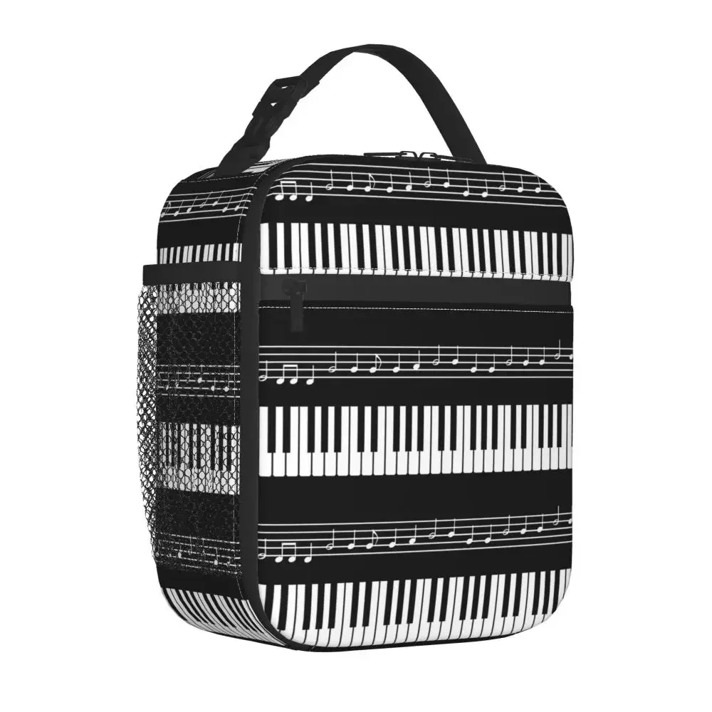 Insulated Lunch Tote Bag Pianist Piano Organ Keyboard Merch  Food Box Unique Design Thermal Cooler   For School