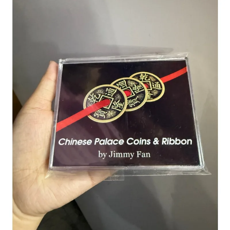 

Монеты и лента на китайском дворцовом веере Джимми — профессиональная монета с фокусами крупным планом, иллюзия, трюк для фокусников