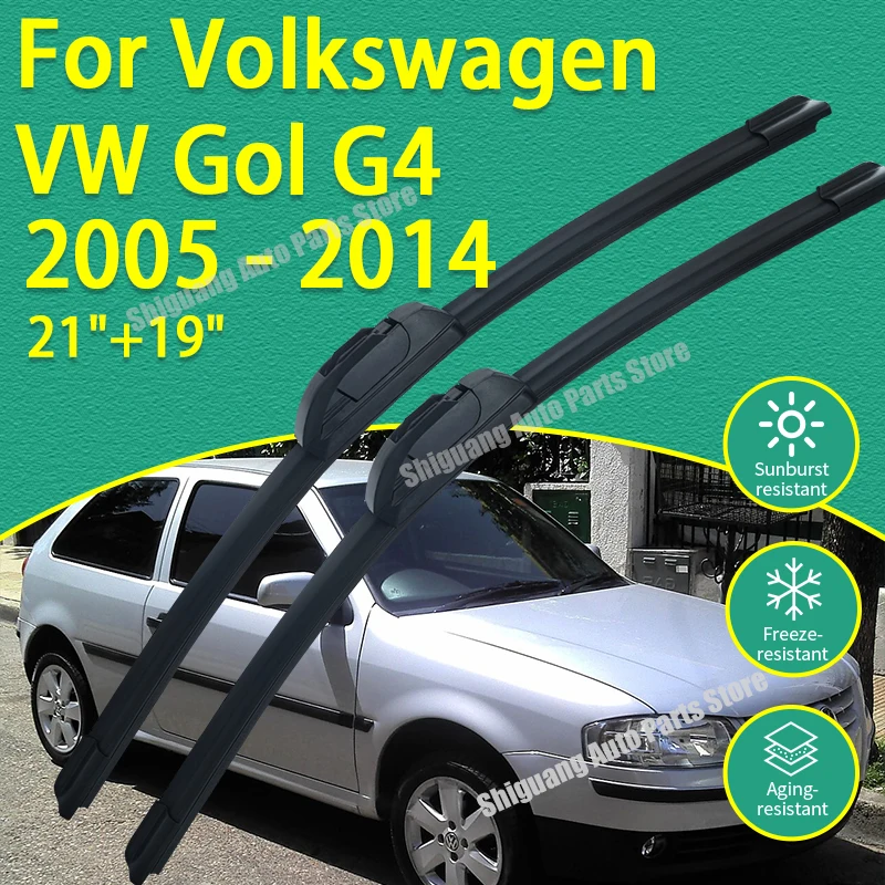 Palhetas de Silicone para Limpeza de Para-brisa para VW Volkswagen Gol G4 2005 - 2014, Acessórios para Limpadores de Para-brisa 2006 2007