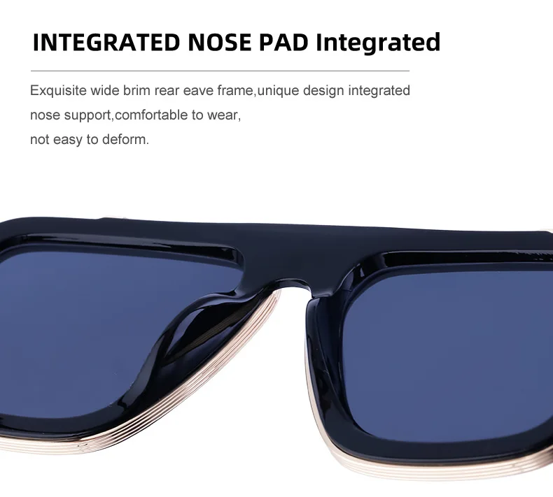 Modische Eckige Punk-Sonnenbrille für Herren 2026 Luxusmarke Vintage Retro Sonnenbrillen für Männer Steampunk Anti-Blaulicht-Brillen – Detail 11