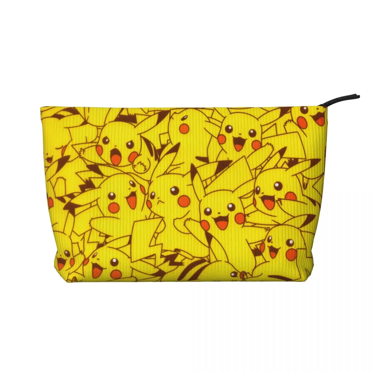 Custom Pokemons Pikachus Makeup Bag for Women Travel Cosmetic Organizer Corduroy Storage Toiletry Bags