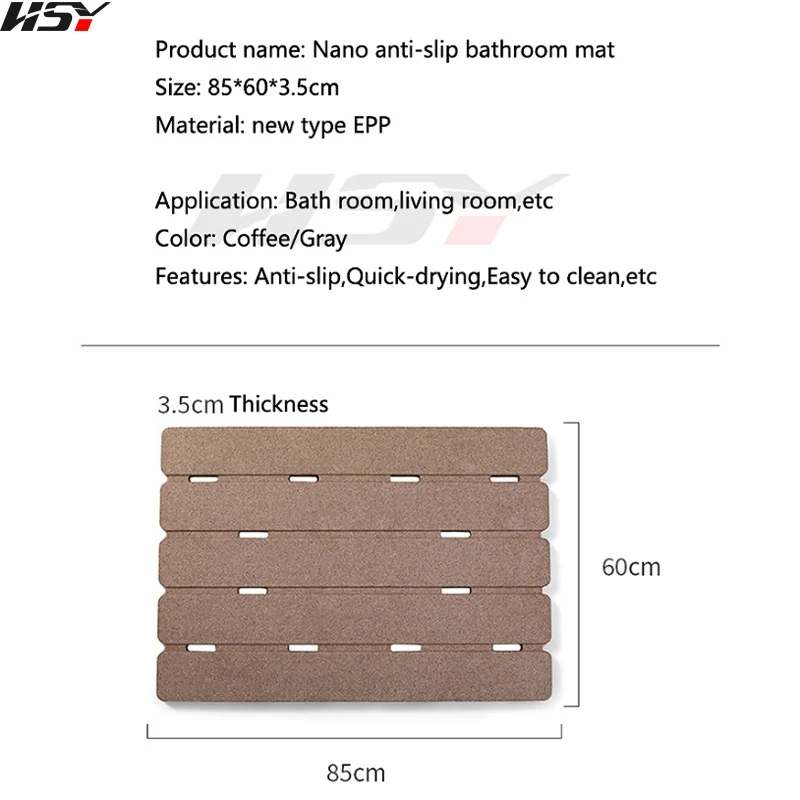 EPP Shower Mats for Bathtub 33.5\