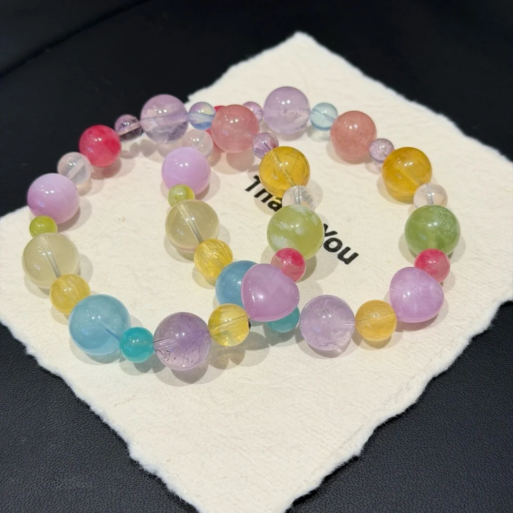 

Natural Diversity Crystal Bead Bracelet Women Reiki Healing Strand Bangles Jewelry For Female Gift 1PCS