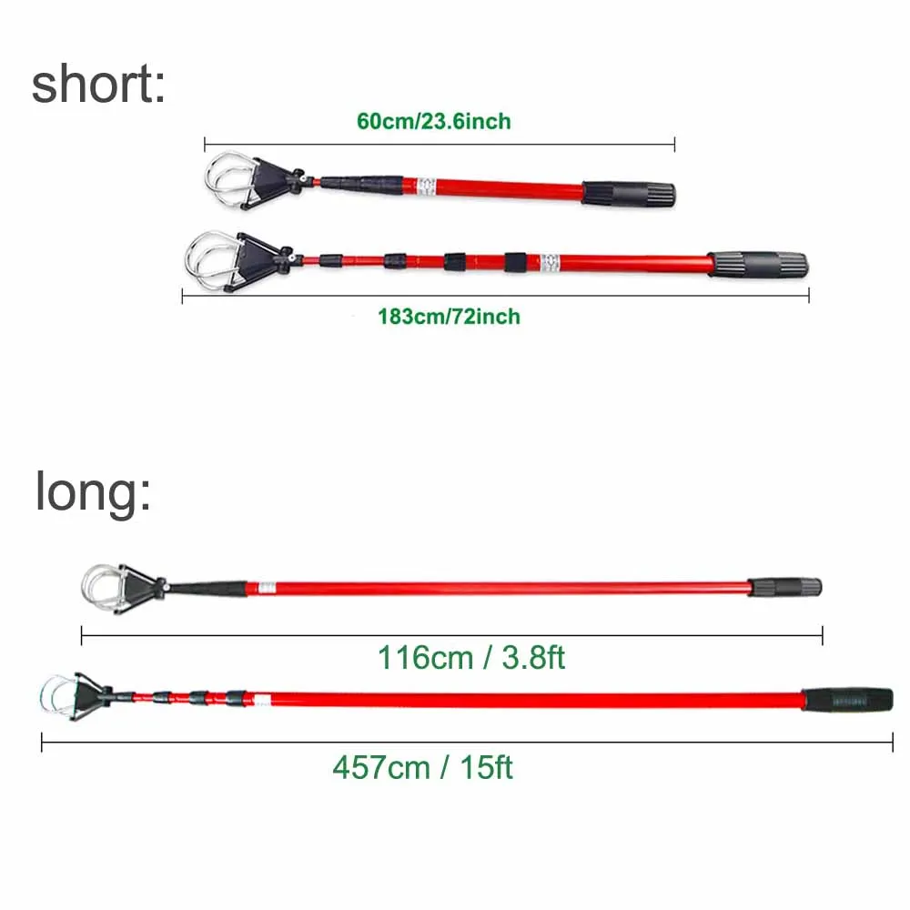 텔레스코픽 물용 골프 볼 리트리버, 자동 잠금 기능이 있는 스테인리스 볼 리트리버 도구, 골프 볼 픽 리트리버 그래버