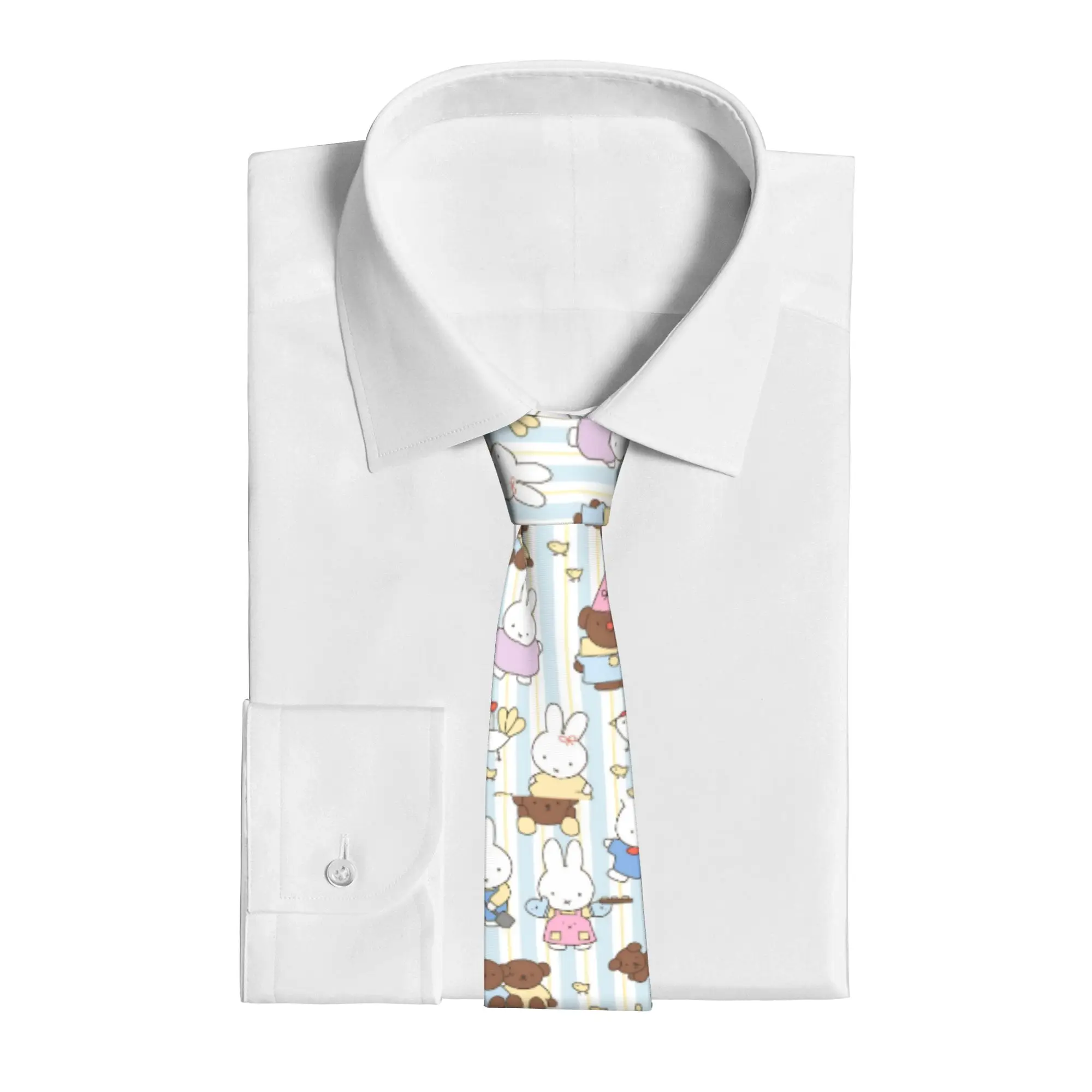 Miffyy  Cartoon Pattern Neckties Men Fashion Polyester 8 cm Narrow  Neck Tie for Mens Accessories Cravat Wedding  Business