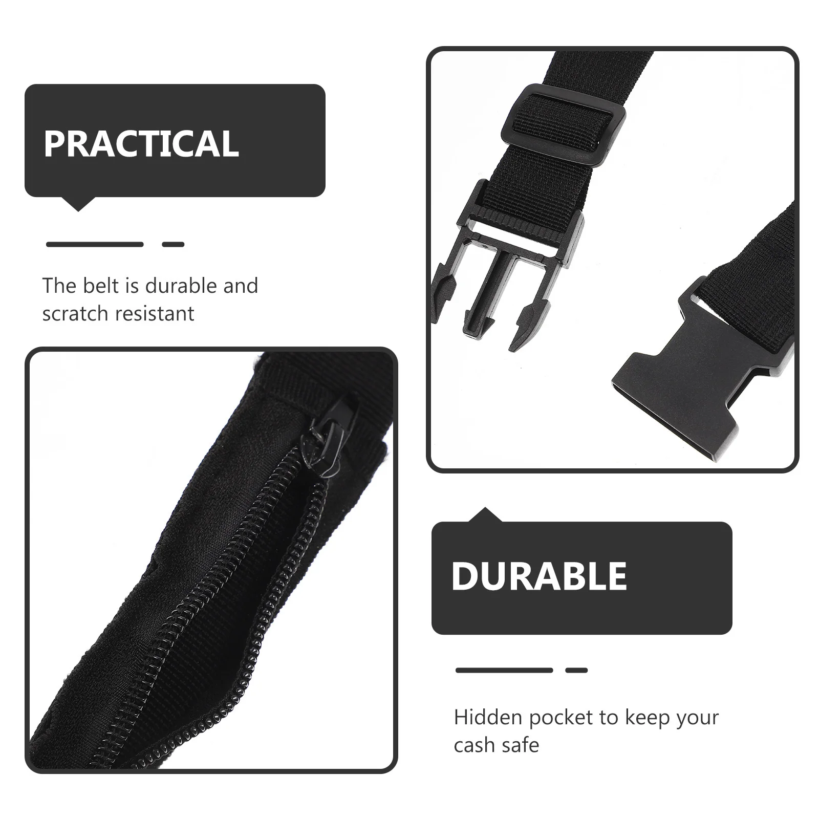 

Invisible Safety Waist Belt Small Bag Durable Lightweight Running Fanny Pack Hidden Money for Travel Outdoor