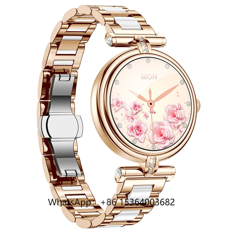 

TJXL-2025 AK62 Ladies Smart Watch 1.09Inch Screen BT Calling Sport Health Monitoring Sleep Tracker Message Reminder Smart Watch