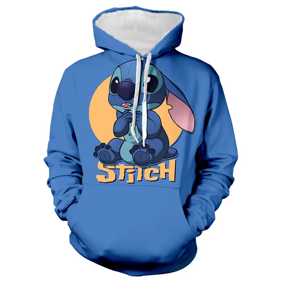 Disney Stitch and Winnie the Pooh Collection Anime Hoodie Fashion Boys Sweater 3D Printing Fall Harajuku Men and Women