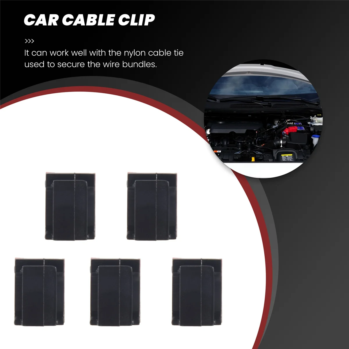 100 шт. клейкие кабельные зажимы, зажимы для проводов, автомобильный органайзер для кабеля, держатель для шнура