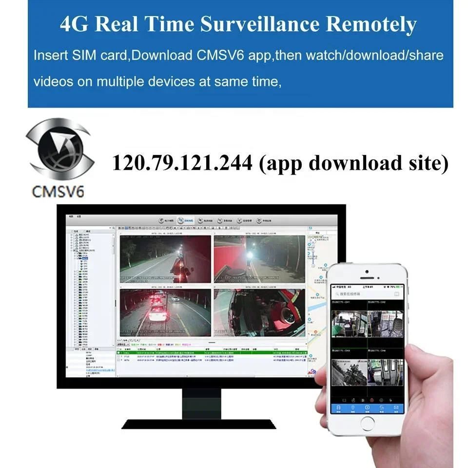 New IPoster Truck Car 10.36in Quad Split IPS Monitor With DVR Android 360 Degree Panoramic AR View 4G GPS Remote View AI Camera