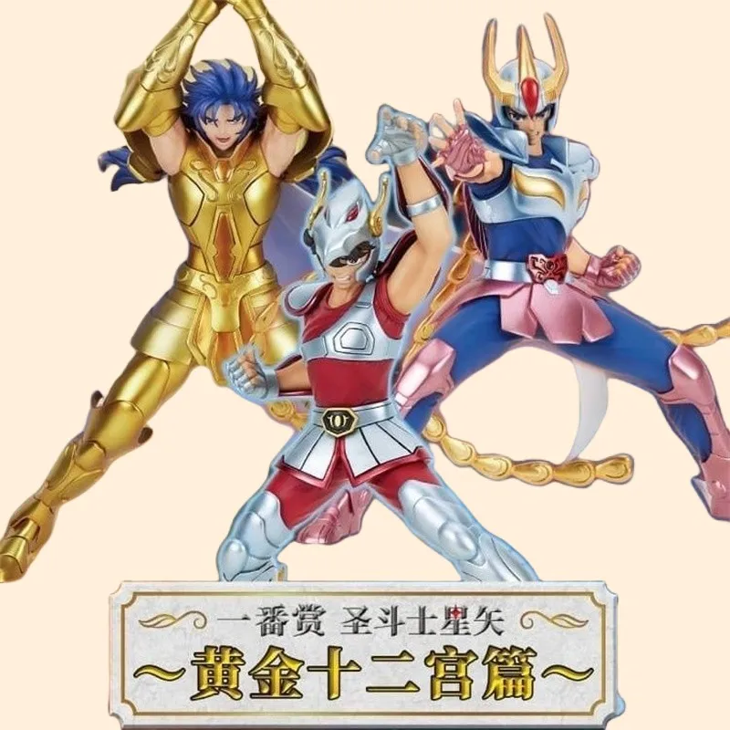 

Bandai Bntsh Ichiban Kuji Saint Seiya Gemini Saga Action Figures Pegasus Seiya Figures Model Phoenix Ikki Movable Joints Dolls